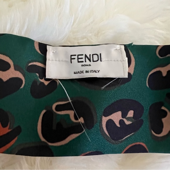 Fendi Leopard Print Twilly - Picture 3 of 8